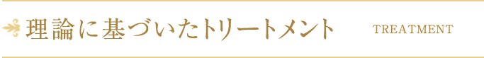 理論に基づいたトリートメント