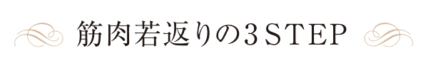 筋肉若返りの3STEP